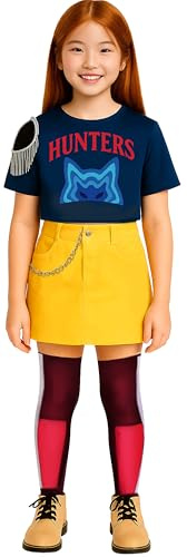 FIESTAS GUIRCA | Disfraz Pop Star Hunter Infantil (5-6 Años) - Camiseta, Falda y Calcetines - Disfraces de Cantante y Estrella de Música para Carnaval, Halloween y Fiestas de Disfraces