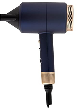 Carmen C81065BC Twilight Lightweight Professional Hair Dryer with 3 Heat/2 Speed Settings, Cool Shot Function, 1800W, Blue and Champagne
