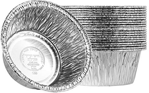 PLASTICPRO 4.5'' Inch Round Tin Foil Pans Disposable Aluminum, Freezer & Oven Safe Pack of 20