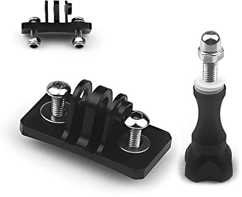 Universal Helmet Fixed Mounts, Metal Bracket Adapter, Camera Accessories for GoPro Series Sport Camera/Skydiving Helmet with 1/4 Screw Adapter (Aluminum Alloy)