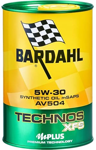 Bardahl - Olio Motore per Auto, Technos XFS AV504 5W30, Olio per Motori di Ultima Generazione, Permette di Ottenere Alta Efficienza Energetica da Prestazioni Elevate e Basse Emissioni, 4 Litri