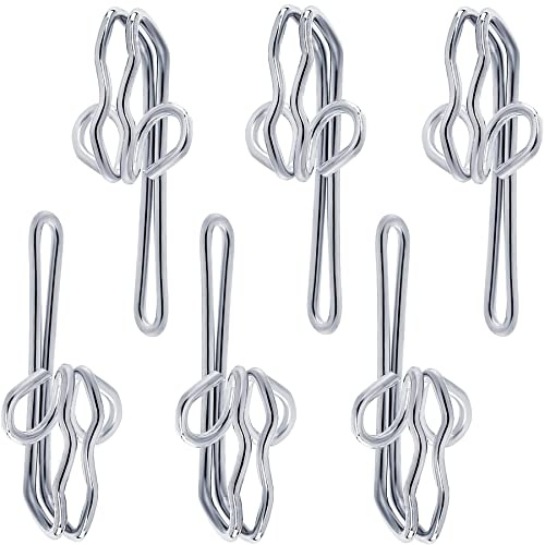ASIWUJING Curtain Hooks Metal Curtain Header Tape Drapery Hooks for curtains (100PACK)…