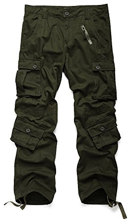 Tianerhay Pantalones de combate de trabajo de carga para hombre, pantalones casuales de camuflaje militar militar camuflaje camuflaje salvaje al aire libre con 8 bolsillos, Ejercito Verde, 94