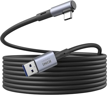 KIWI Design 3 Meter Link Kabel Kompatibel Mit Quest 3S/3/2/1/Pro und Pico 4, USB 3.0 Verbindungs Mit Clip