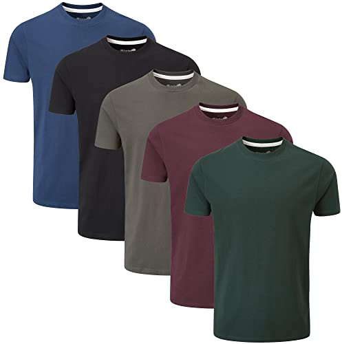 Charles Wilson Men's 5 Pack Midweight Crew Neck T-Shirt (XX-Large, Dark Classics)