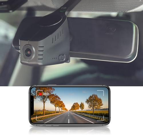 Fitcamx 4K Dashcam Lämplig för VW Universal (HD2-6260), OEM Dash Camera Auto 2160P UHD Video WiFi, Mörkerseende, G-Sensor, Loop-inspelning, WDR Dash-kamera, med 64GB kort