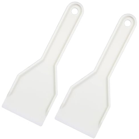 JEYORZY Set da 2 raschietti per il ghiaccio del congelatore e frigorifero, per rimuovere il ghiaccio e per la pulizia del freezer, Realizzati in plastica resistente, per ogni necessità di raschiatura