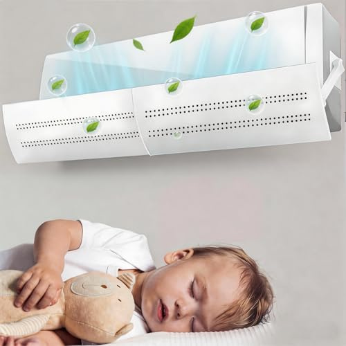 Deflettore Condizionatore Universale, Deflettore Aria Condizionata Condizionatori Parete Scudo Del Condizionatore, Regolabile Vento deflettore Anti Diretto Blowing, per Casa/Ufficio