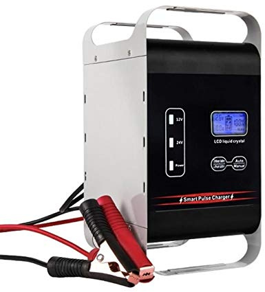 Booster Avviamento Auto,Starter Batteria Auto 12V 24V 600W Potente Car Battery Charger 6A - Cell 100A 200A 400Ah barca Auto Carrelli bagagli Fast Charge