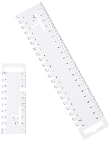KEQAR 4 Pcs Regla de Patchwork para Costura, Herramienta de medición precisa y transparente, Accesorios Quilting para Patchwork y Manualidades (21 cm y 10 cm)