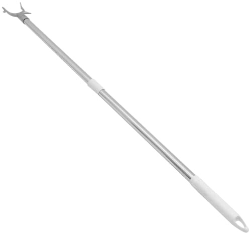 HORIALENCE Asta Appendiabiti in Acciaio Inossidabile Multifunzionale con Gancio, Facile Installazione, Design Raffinato e Argento per Uso Domestico e Supporto Tende Stile Casuale