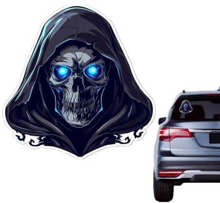 Skalle bilfönsterdekal, halloween skallebilklistermärke skrämmande repdekal | 3D Skull Bilhuv Dekaler Biltillbehör för SUV-lastbilsfordon