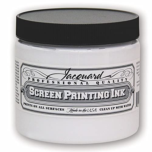 Jacquard professionellt screentryck bläck - 119 super ogenomskinlig vit 16 FL oz av