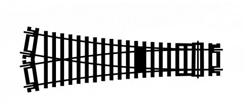 Hornby R8076 OO Gauge Y Point Track – extra spårdelar för modelljärnvägsset, modelltåg spårdelar – skala 1:76