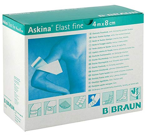 ASKINA Elast Fine Binde 8 cmx4 m lose 20 St