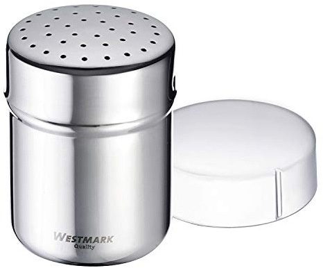 Westmark Contenitore per spezie, Con tappo salva-freschezza, Capienza: ca. 80-100 g, Plastica/Acciaio inox, Fein, Argento/Trasparente, 69542260