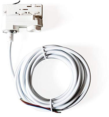 CLE 3 Phasen Stromschienenadapter weiß mit 5m Kabel und Endhülsen Staff Erco SLV Eutrac Hoffmeister Global Adapter