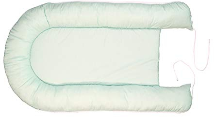 ULLENBOOM ® Einlage für Babynestchen 35 x 75 cm Mint Grau (Made in EU) - bequeme Polsterung für das ULLENBOOM ® Babynestchen (Cocoon), aus Baumwolle & Polyester, bis 30 °C waschbar
