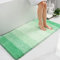 Homaxy Weich Badezimmerteppich 60x120 cm, rutschfest waschbar Badematte Flauschige Hochflor Badteppich Mikrofaser Saugfähig Badvorleger Duschvorleger (Grün)