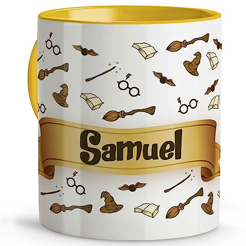 LolaPix Tazas con Nombre. Taza Personalizada Nombre. Taza Mago. Tazas Infantiles plástico. 330ml. Varios diseños. Mago