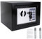 Mini safe tresor, Digitaler elektronischer Sicherheitstresor mit zwei Schlüsseln für das Home Office 4,6 l Safe Tresor feuerfeste wasserdichte Spardose Safe, 23 B x 19 H x 19 T cm, Schwarz