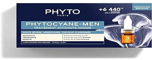 PHYTO CYANE-Men tratamiento anticaída hombre 12 x 3,5 ml