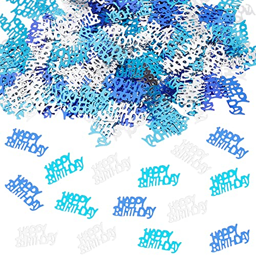 GoldRock Konfetti Geburtstag Tischdeko Blau ca. 500 Stück Konfetti Geburtstag Tischdeko (Happy Birthday Konfetti)