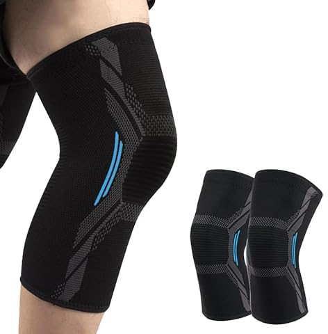 belltop x2 genouillères ménisque et ligament unisexe. Genouillères de travail avec bande antidérapante. Compressives et respirantes (genouillères volley-ball et tennis). Réduit les blessures (XXL)