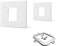 THP2400A1027W Thermostat Wall Plate Back Plate White Cover Assembly (1)