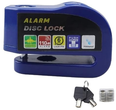 Gomice Bloqueo de Rueda de Motocicleta, Bloqueo de Disco con Alarma,Bloqueo de Freno de Disco con Alarma para Motocicleta | Candado de Disco de Bicicleta, Alarma de Bicicleta para Bloqueo de