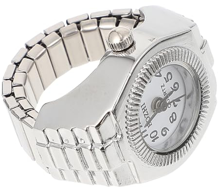 VALICLUD Fingeruhr Für Damen – Stilvolle Quarzuhr Runde Form Elastisches Band Ideal Für Alle Anlässe