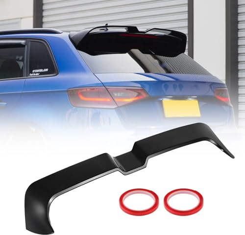 GEARCELL Alettone posteriore compatibile per Audi A3 S3 RS3 8V Sportback 5 porte 2013-2020 Lip Splitter per tetto posteriore Alettone per bagagliaio (nero lucido)