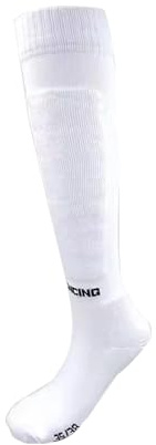 Équipement D'escrime Chaussettes D'escrime Professionnelles Chaussettes D'escrime de Compétition Unisexes Colorées Chaussettes D'escrime Extensibles, Confortables et Respirantes(White,Large)