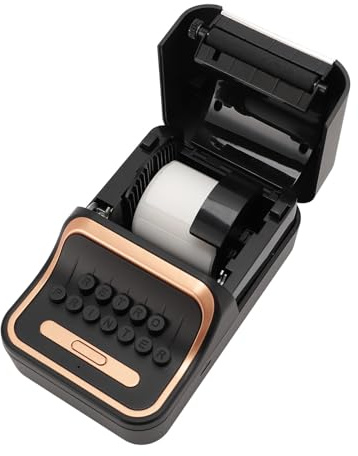 Etikettskrivare, Bluetooth Termisk Etikettmaskin, Bläckfri Etikettskrivare, Retroutseende, Kompatibel med 30-52 Mm Brett Etikettpapper, för Kontor, Skola, Företag