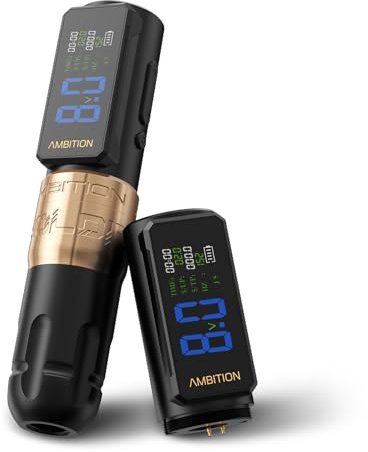 Ambition Soldier 270 S Maquina de Tatuar Rotativa Inalámbrica con Motor sin Escobillas 270 g·cm, Batería Dual 2400mAh y Carrera 5.0mm para Profesionales