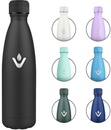 Borraccia Termica 750ml, Doppia Parete Isolata, Senza BPA, Bottiglia Acqua Riutilizzabile in Acciaio Inox, a Prova di Perdite, Bottiglia Termica per Adulti, Scuola, Ufficio, Viaggi, Sport, Campeggio