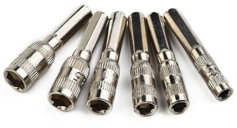 Jingyingtt Juego de 6 llaves de vaso hexagonales de 2,5 mm, 3 mm, 3,5 mm, 4 mm, 4,5 mm y 5 mm, destornillador de tuercas H4, herramientas manuales for carpintería, llaves de vaso y piezas de herramien