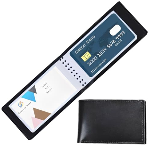 EJRUP Visitenkarten Aufbewahrung, Visitenkartenetui Für 40 Karten, Pu-Leder Visitenkartenhalter, Visitenkartenbox, Visitenkarten Organizer Für Büro Und Praxis Visitenkartenbuch Leicht Und Praktisch