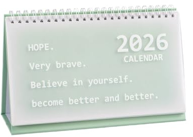 Bomefoi Calendrier de Bureau 2026 | Style Coréen Planificateur Mensuel Portable - Décoration De Calendrier De Bureau Sous-Main | Pour Enseignant Salle De Classe École Famille Frigo Maison Travail