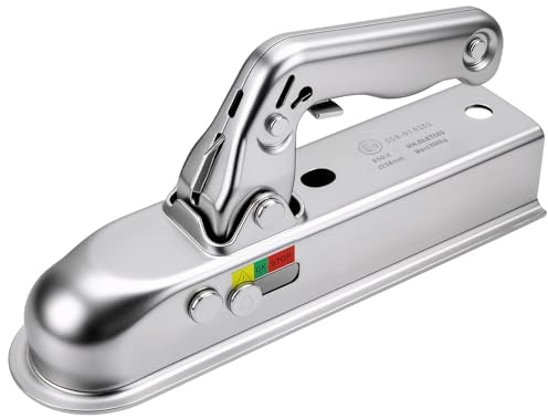WPPQWP Zugmaul - Gancio di traino con serratura, 50 mm, universale, quadrato fino a 800 kg, accessorio per rimorchio