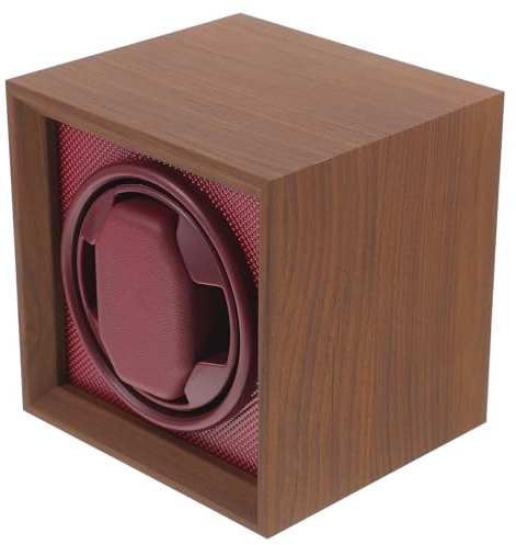 SOESFOUFU Caja Giratoria Adecuado para Guardar y Exhibir Relojes de Madera Marrón para Relojes Automáticos Motor Silencioso y 3 Modos Ajustables en Cumpleaños