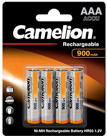 Camelion 17009403 Akku (NiMH, R03, Micro, AAA, 900 mAh, 4er-Pack)