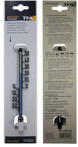 TFA TFA Termometro da esterno in plastica nera