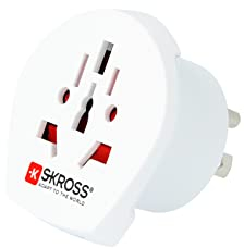 Skross 73566 Country Adapter World to USA - suitable for equipment with earthed & unearthed plugs (2- and 3-pole)