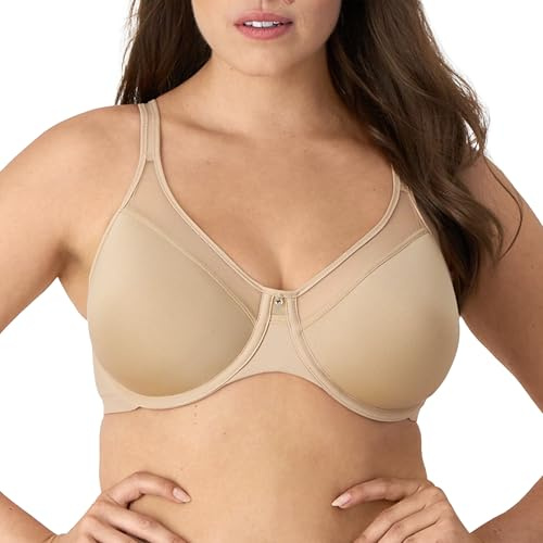 Bali Women's One Smooth U Ultra Light Illusion Neckline Underwire Bra, Nude,38DD