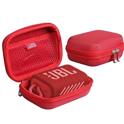 Hermitshell Hard Carrying Case for JBL Go 3/JBL Go 4 Portable Bluetooth Speaker (Red)