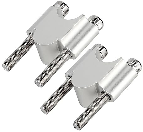 Riser Manubrio Moto, Riser Morsetto Manubrio, Riser Manubrio Universale in Lega di Alluminio 7/8 '' 22mm Morsetto Rialzato Manubrio Moto (Argento cromato)