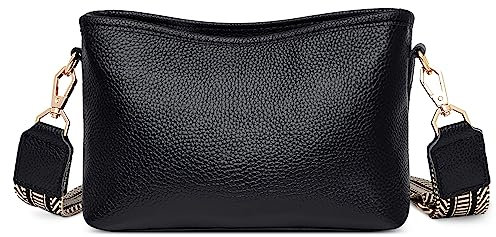 DORRISO Borsa a Tracolla per Donna Moda Borsa Viaggio Tracolla Borse Comoda Mano Borsetta Messenger Bag Casual Vacanze Leggera Donna Borsa Tracolla Impermeabile PU Nero