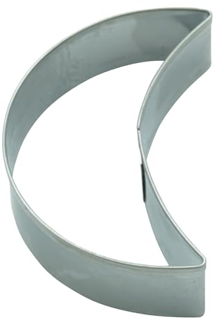 BekkiB - Cortador de galletas Luna - Molde de galletas de aprox. 6 x 2,5 cm - Molde de acero inoxidable apto para lavavajillas - Para hornear galletas y caballos de vainilla - 2282