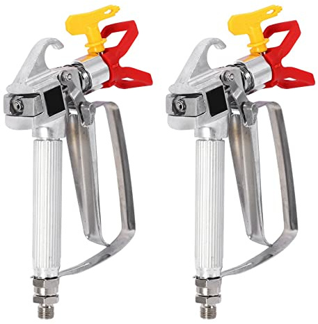 Bonkshire 2 x 3600 PSI pistola pulverizadora de alta presión Airless Pistola de pintura de aluminio con boquilla 517 rejilla de asiento